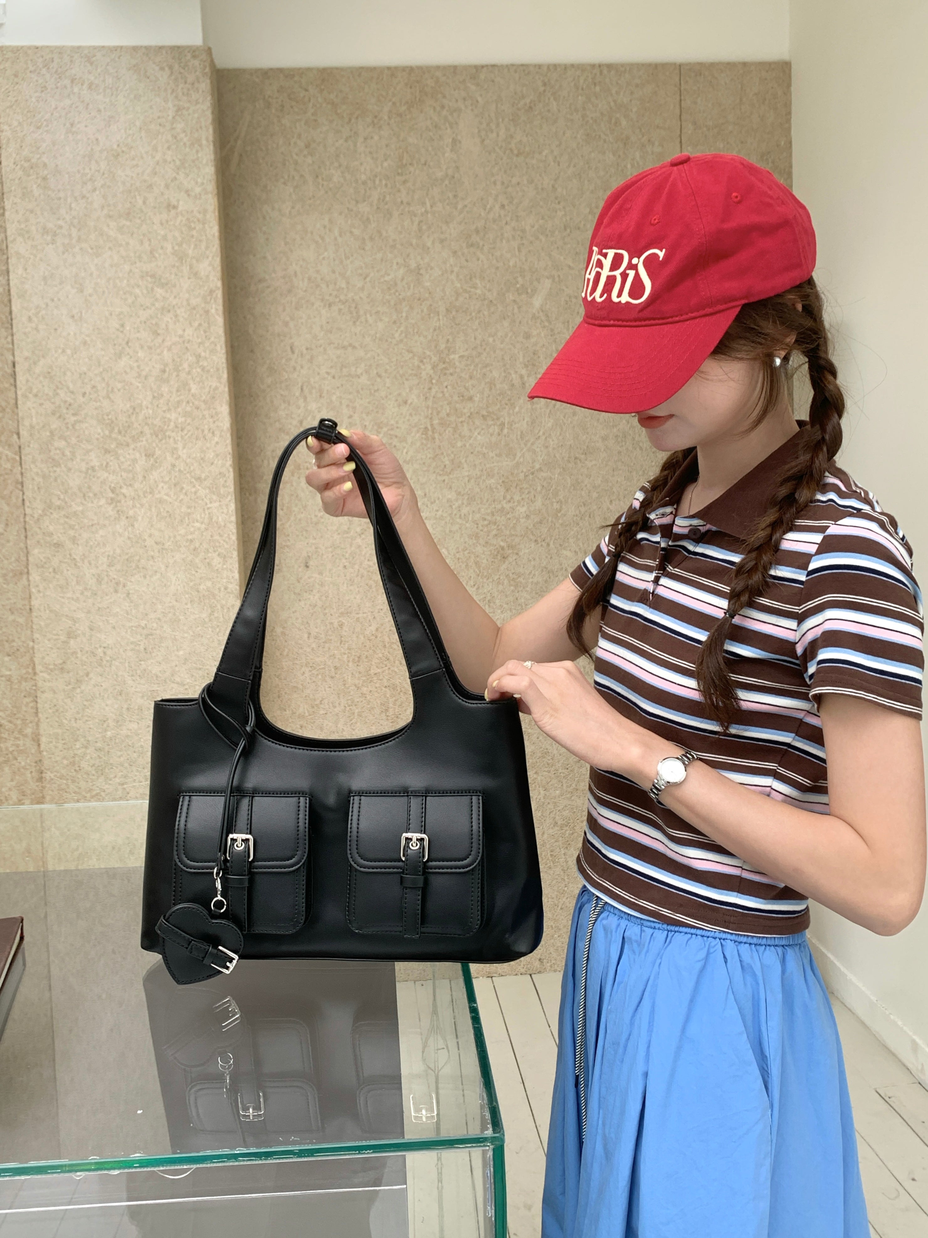 Dear Diary Hobo Bag in Black