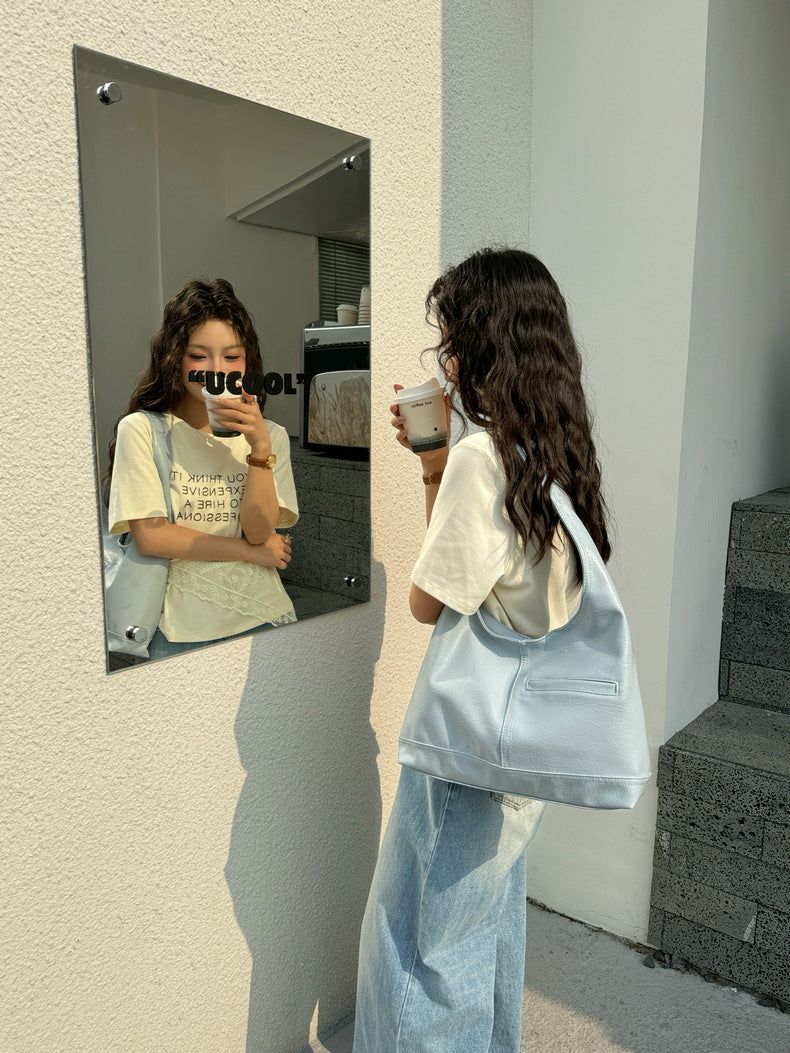 Nine to Fine Hobo Bag in Dusty Blue