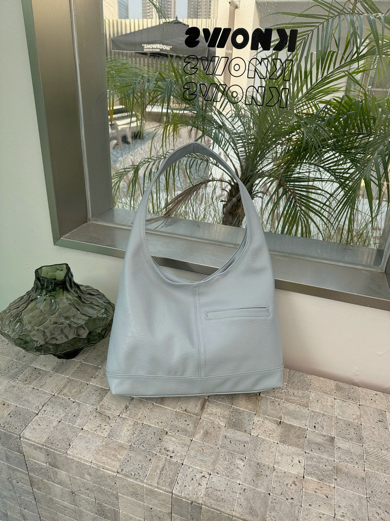 Nine to Fine Hobo Bag in Dusty Blue