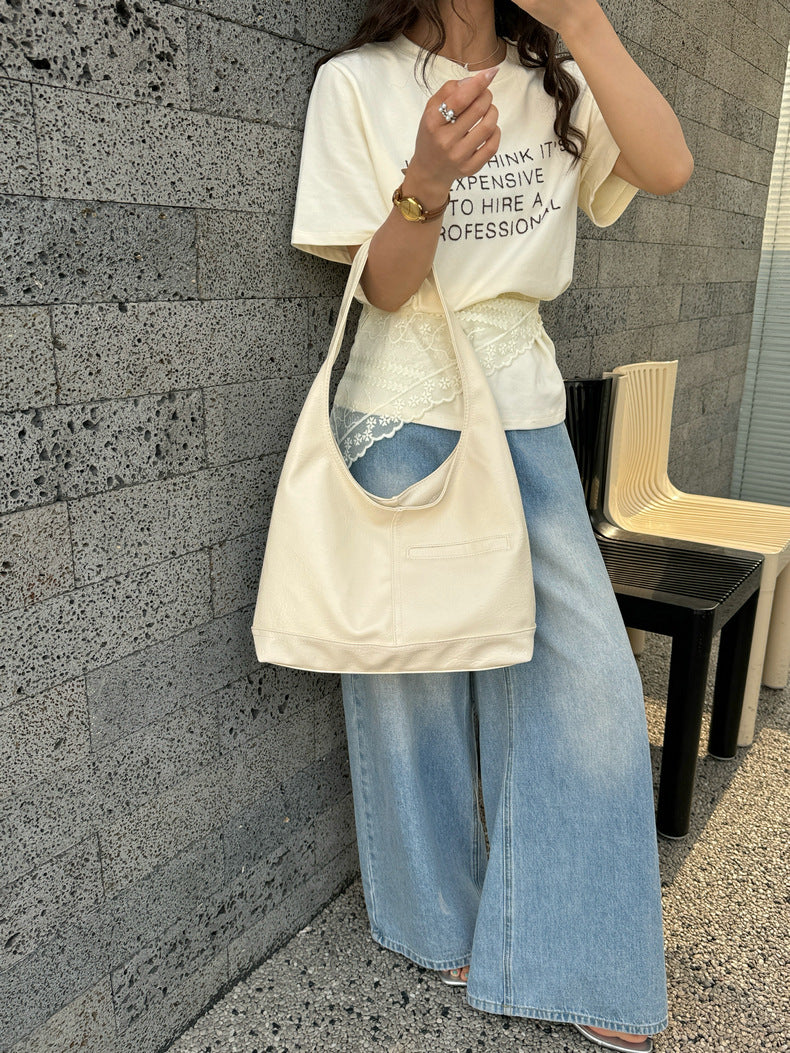 Nine to Fine Hobo Bag in Eggshell