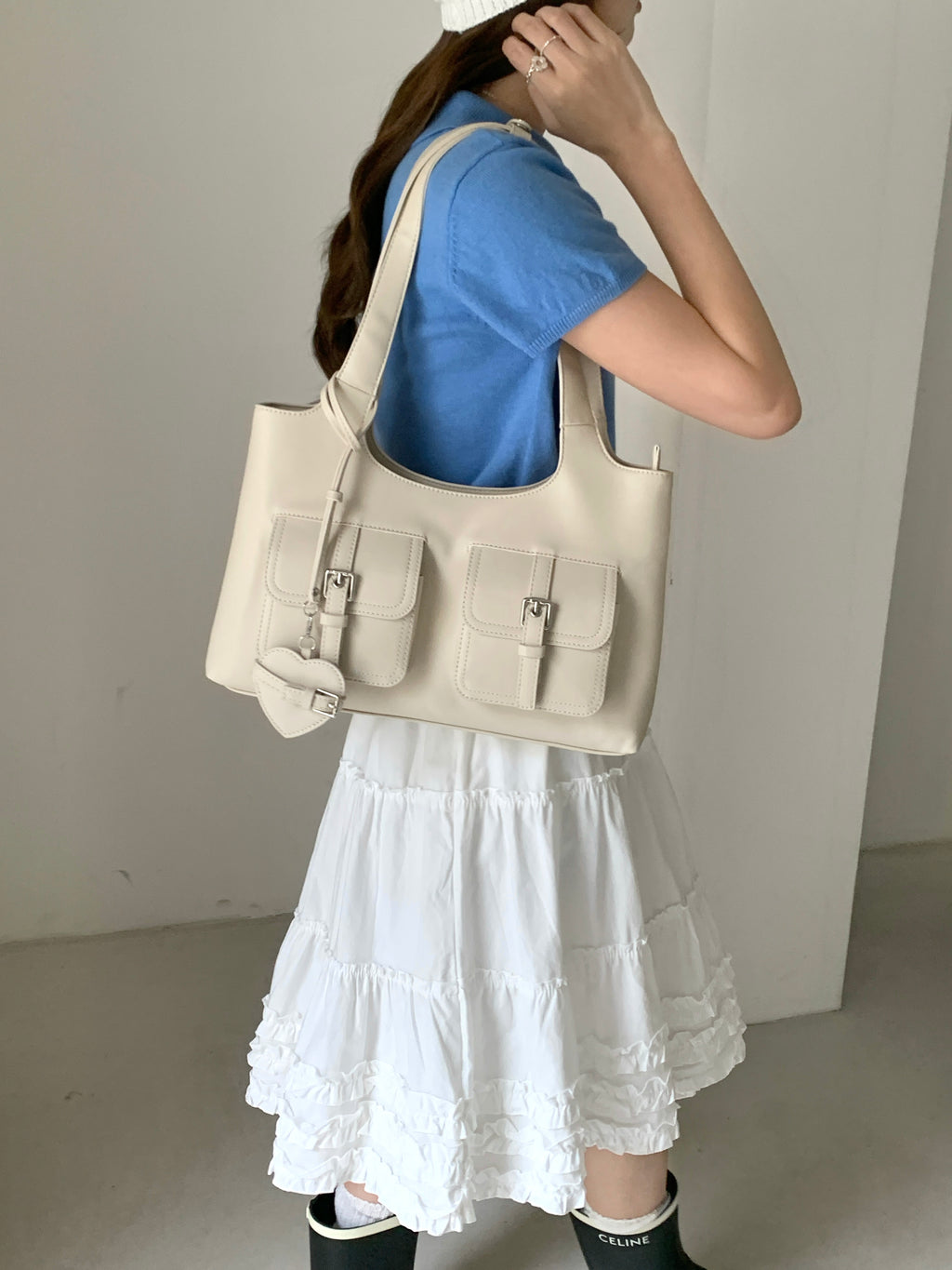 Dear Diary Hobo Bag in Eggshell