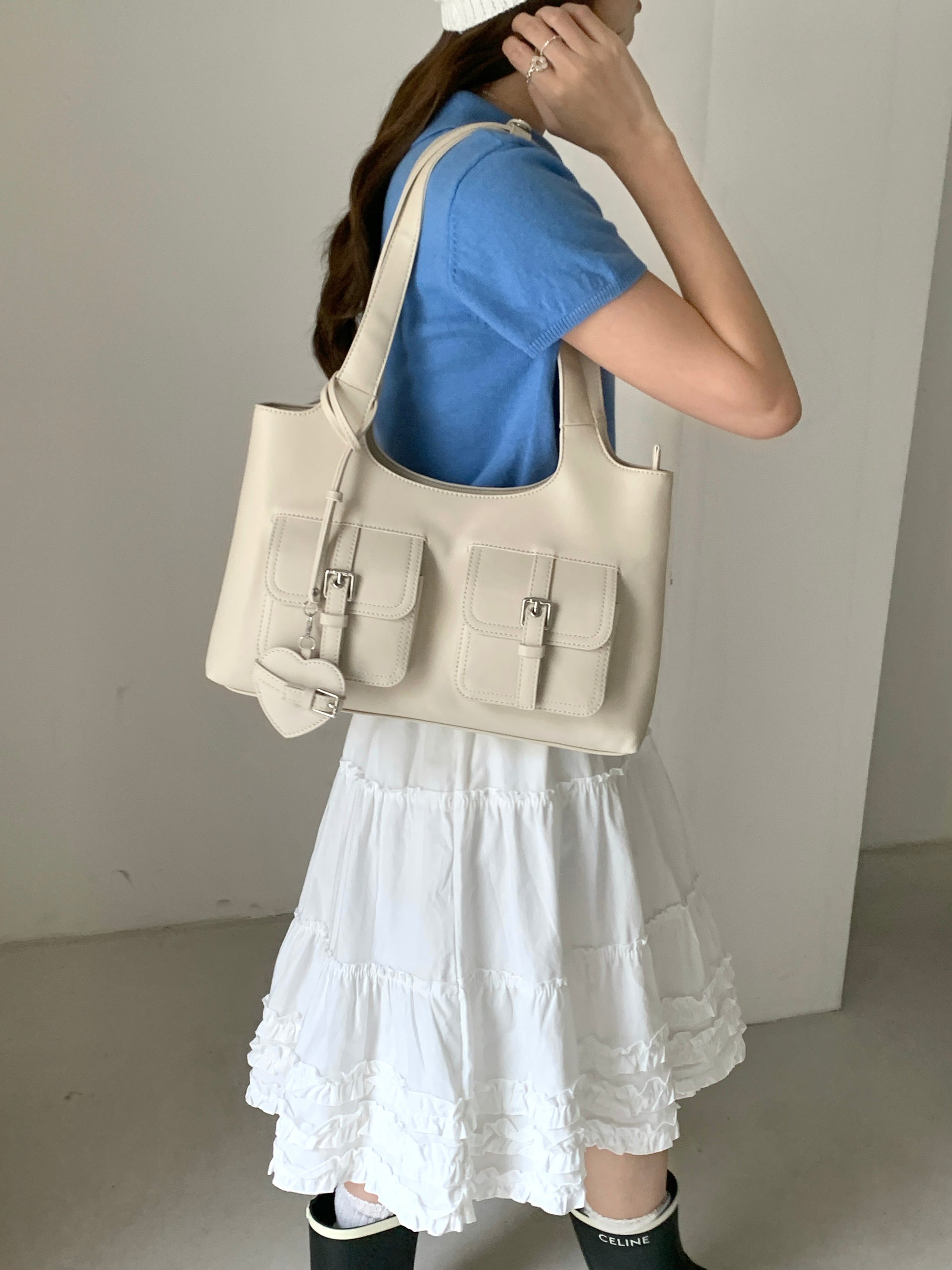 Dear Diary Hobo Bag in Eggshell