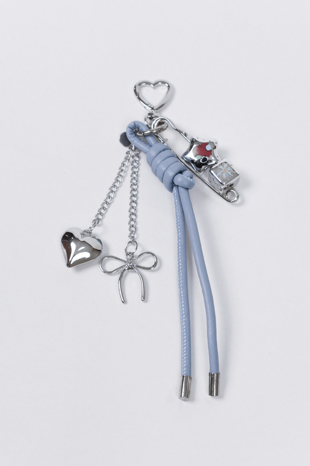 Little Things Keyring in Dusty Blue
