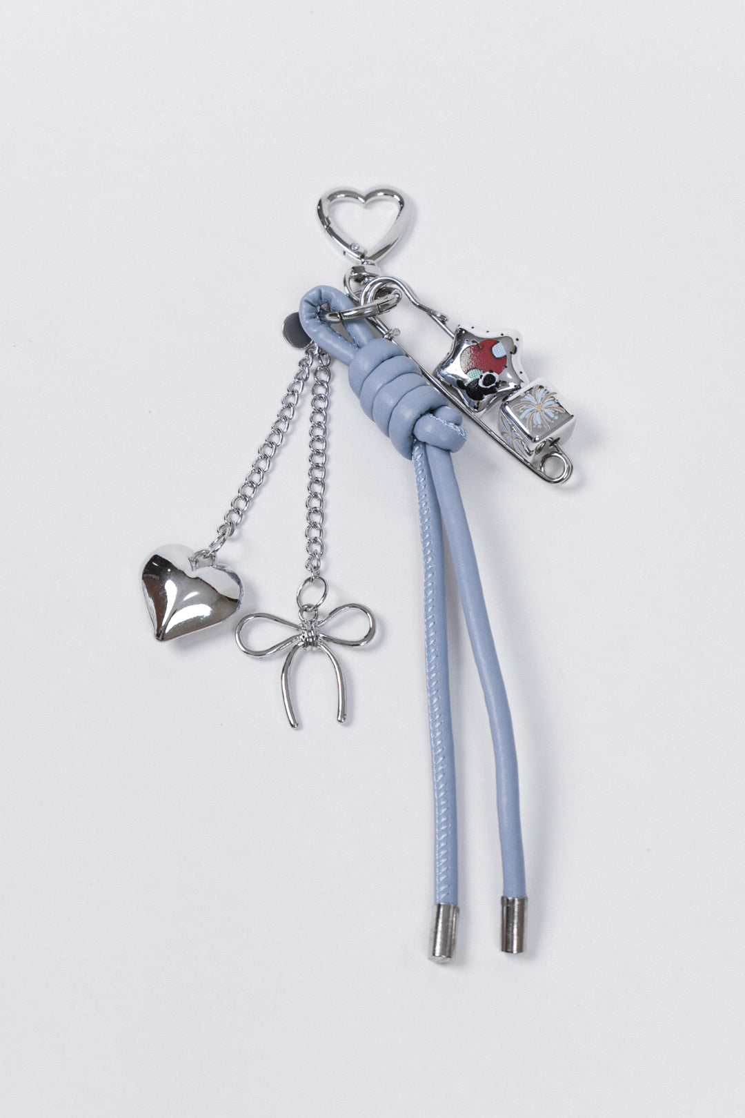Little Things Keyring in Dusty Blue