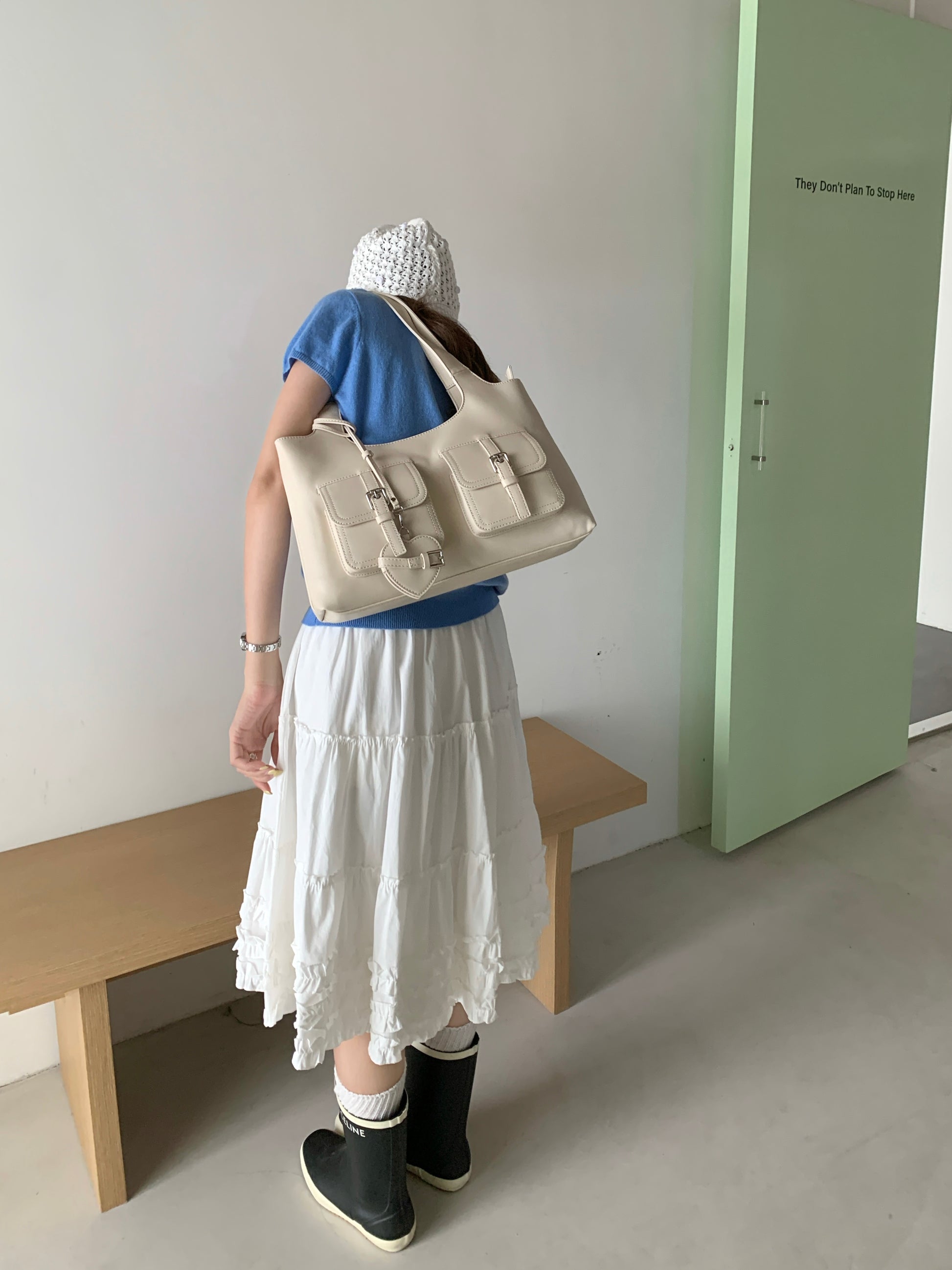 Dear Diary Hobo Bag in Eggshell