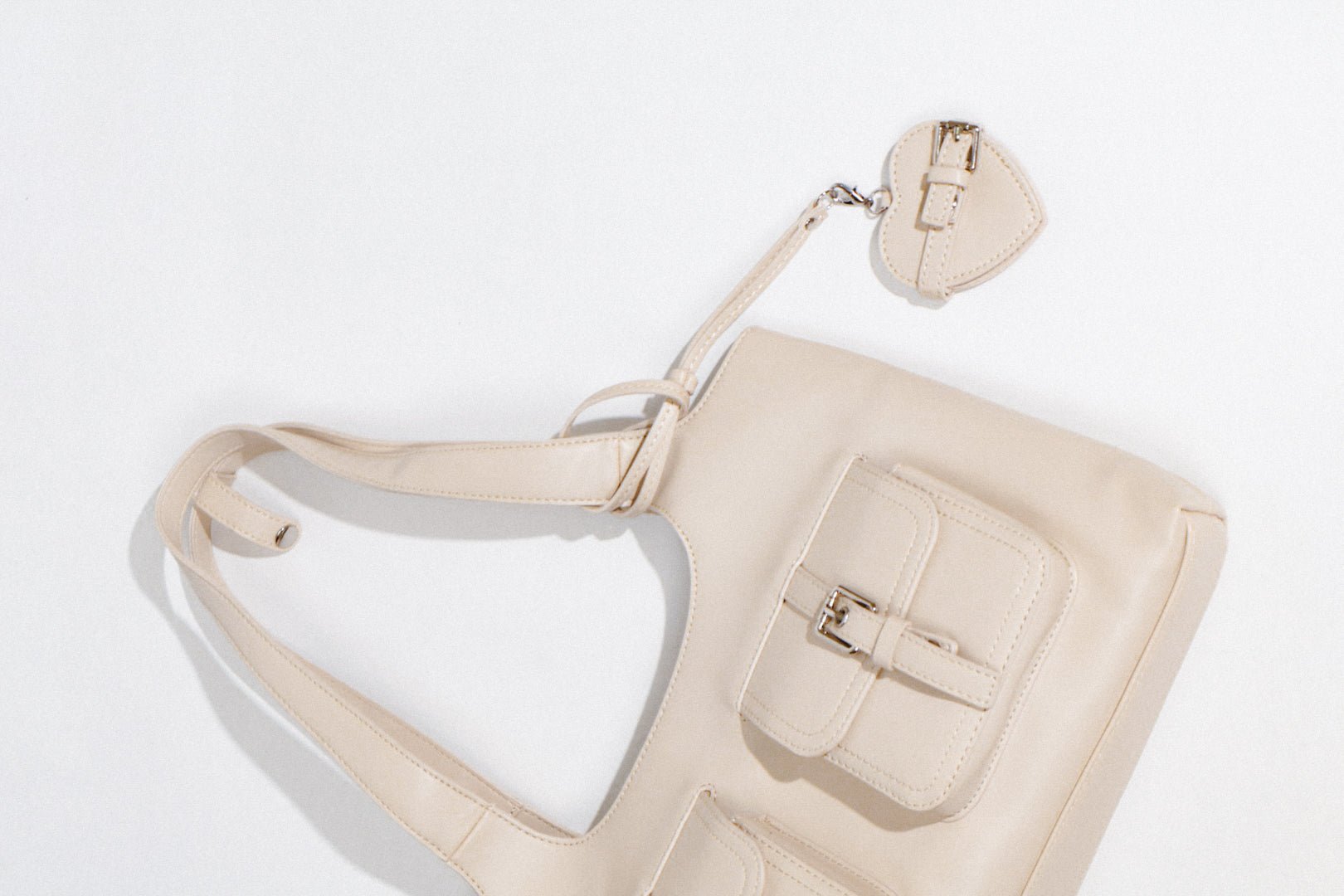 Dear Diary Hobo Bag in Eggshell
